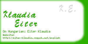 klaudia eiter business card